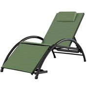 Dockside Phifer ® & Aluminum Sun Lounger - Olive Grove