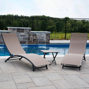 Coral Springs Phifer® & Aluminum Lounger Set (3pc) - Macchiato