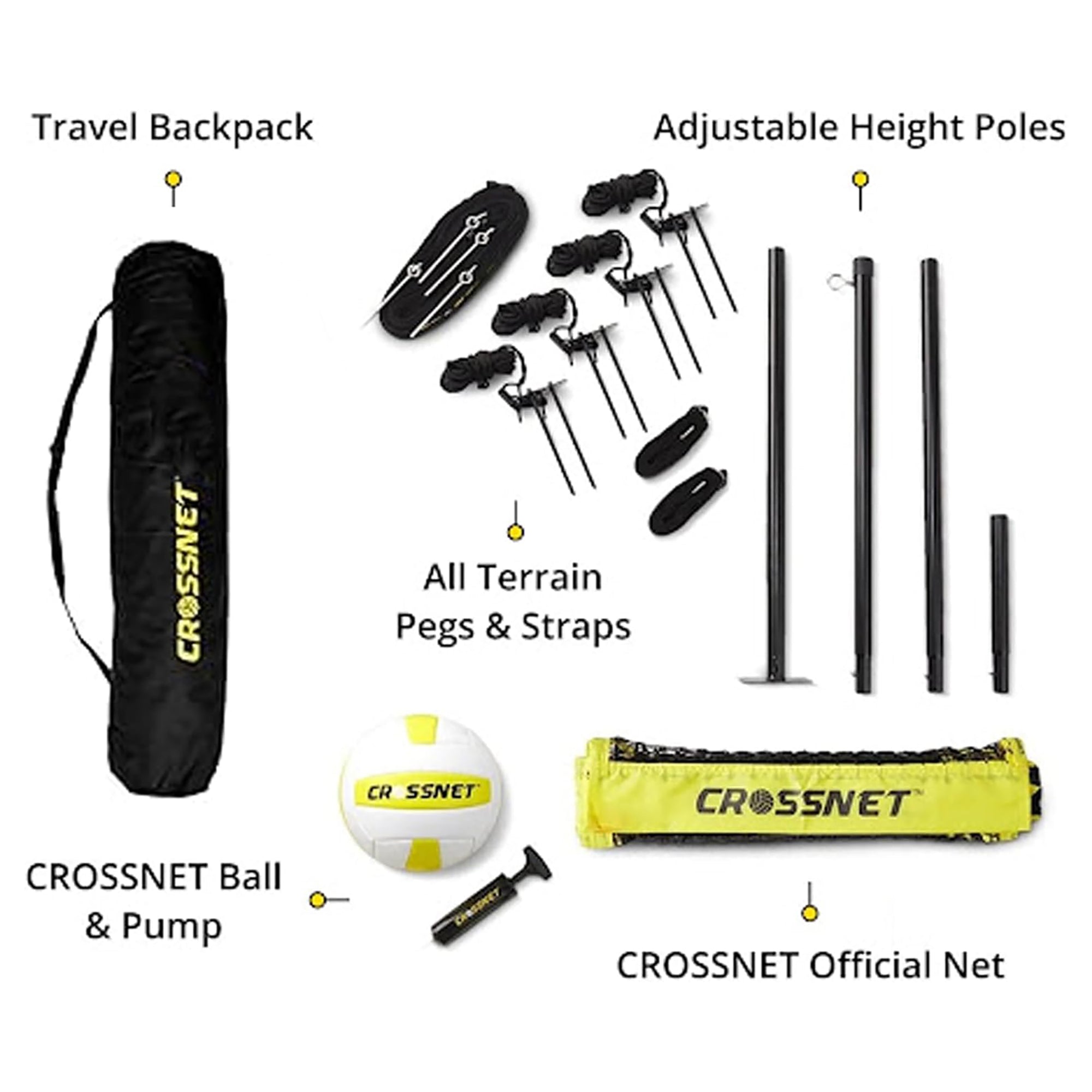 CROSSNET® 4-Square Volleyball Game