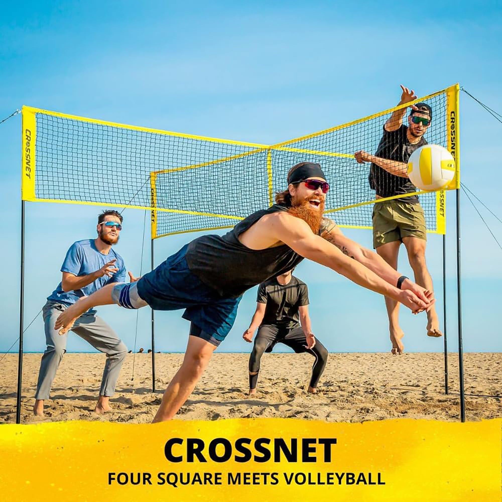 CROSSNET® 4-Square Volleyball Game
