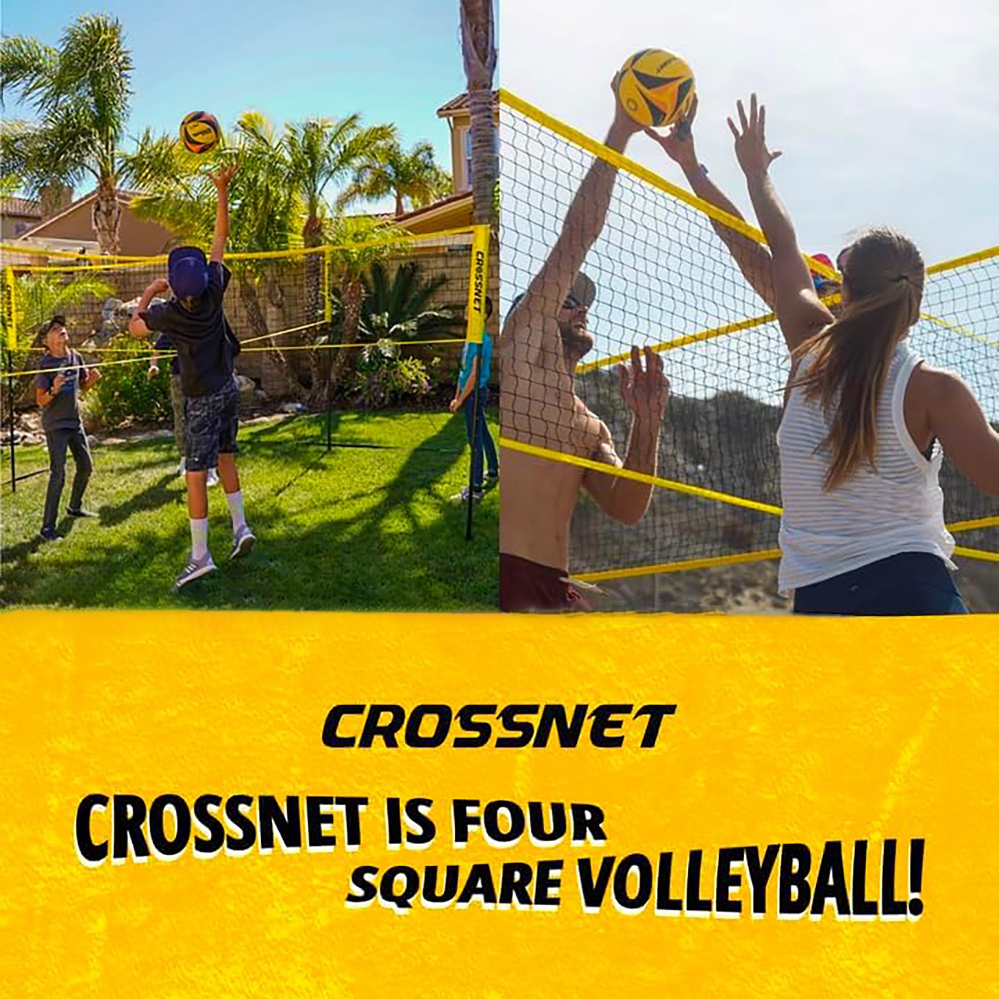 CROSSNET® 4-Square Volleyball Game