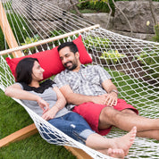 Polyester Rope Spreader Bar Hammock  - White