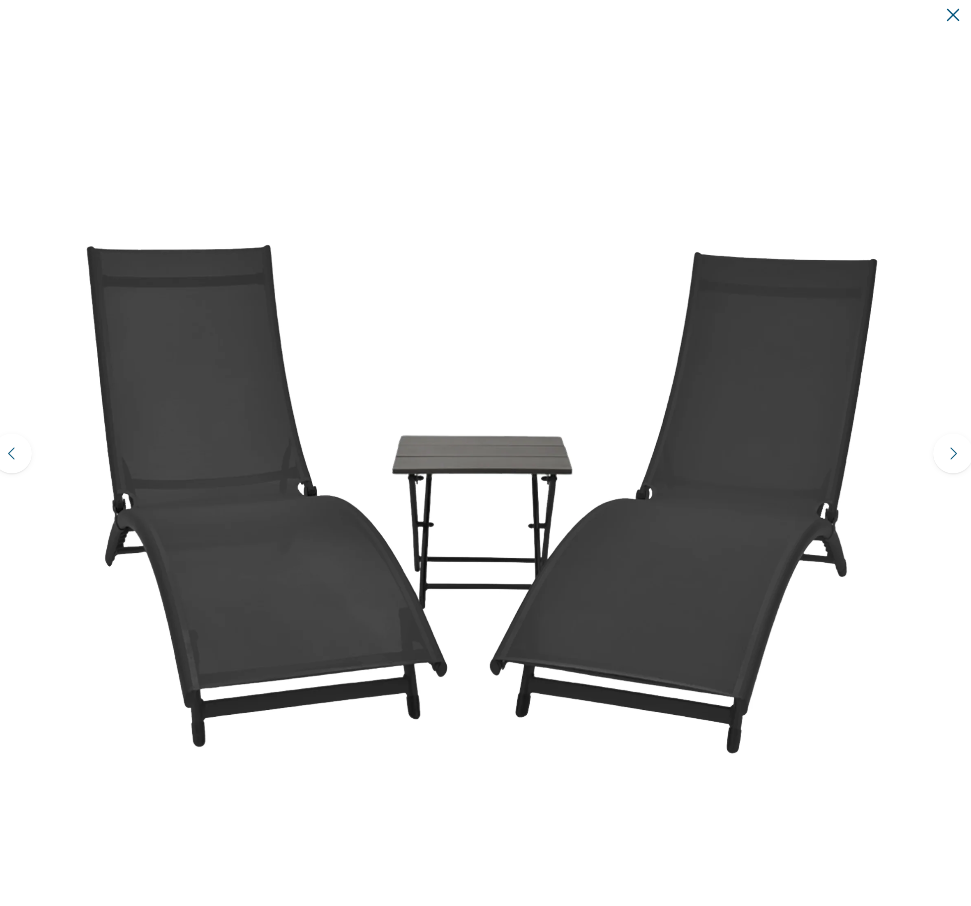 Coral Springs Phifer¬Æ & Aluminum Lounger Set (3pc) - Charcoal Black