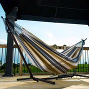 Double Cotton Hammock with Stand (250cm) - Desert Moon