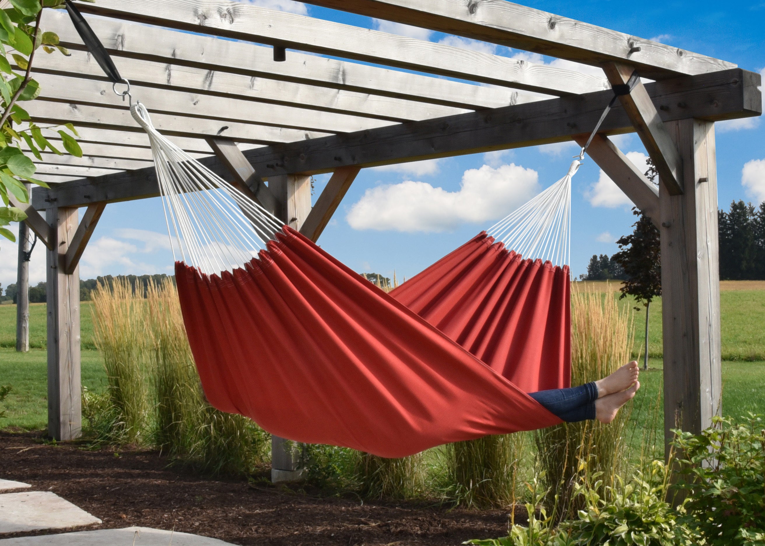 Brazilian Style Sunbrella ® Hammock - Crimson