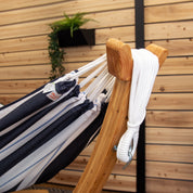 Double Sunbrella® Hammock with Solid Pine Stand (260cm) - Harbor
