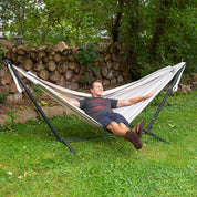 Double Sunbrella® Hammock with Stand (280cm) - Dove