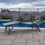 Dockside Phifer ® & Aluminum Sun Lounger - Olive Grove