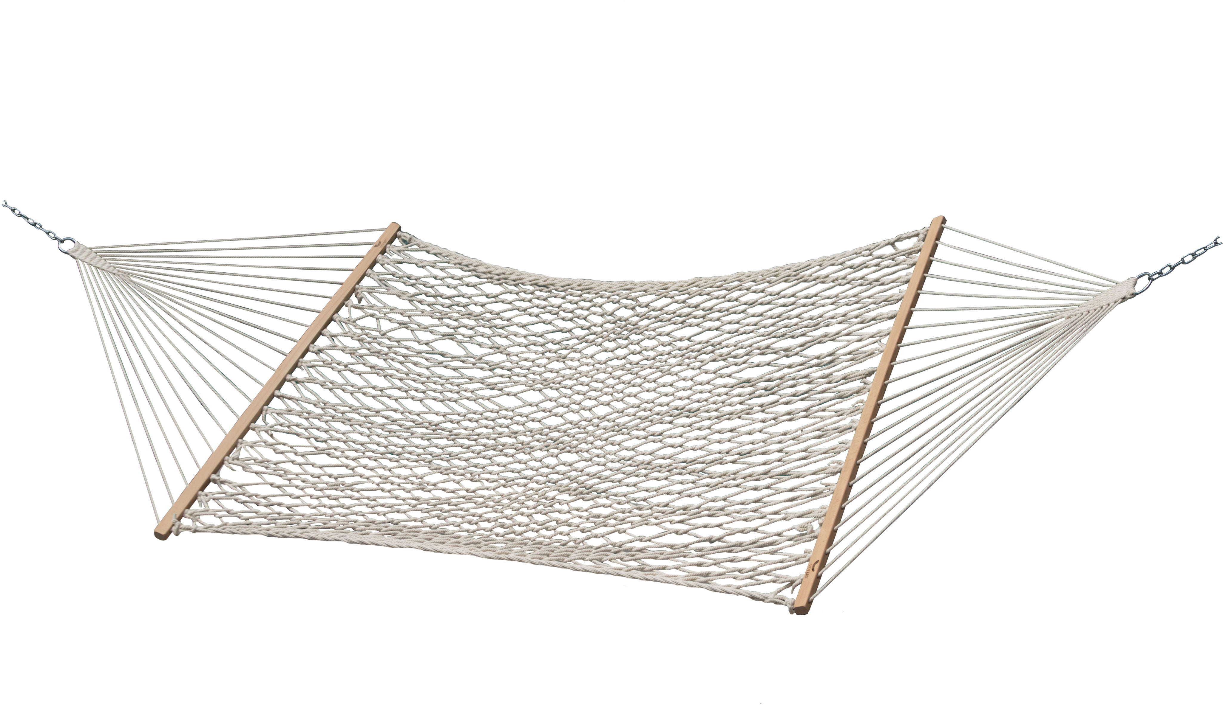 Cotton Rope Spreader Bar Hammock - Natural