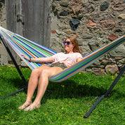 Double Cotton Hammock with Stand (250cm) - Retro