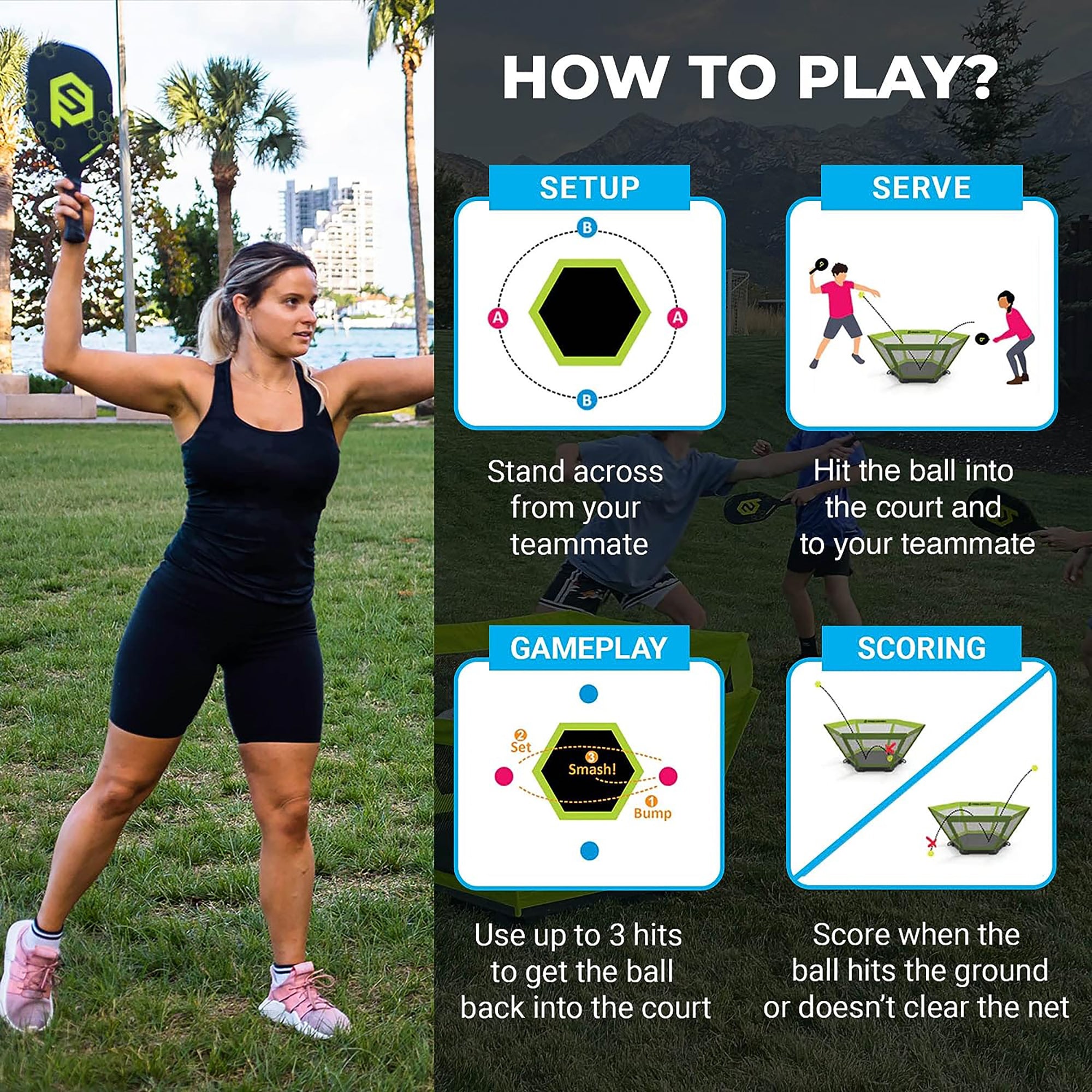 PaddleSmash Original Outdoor Yard Game