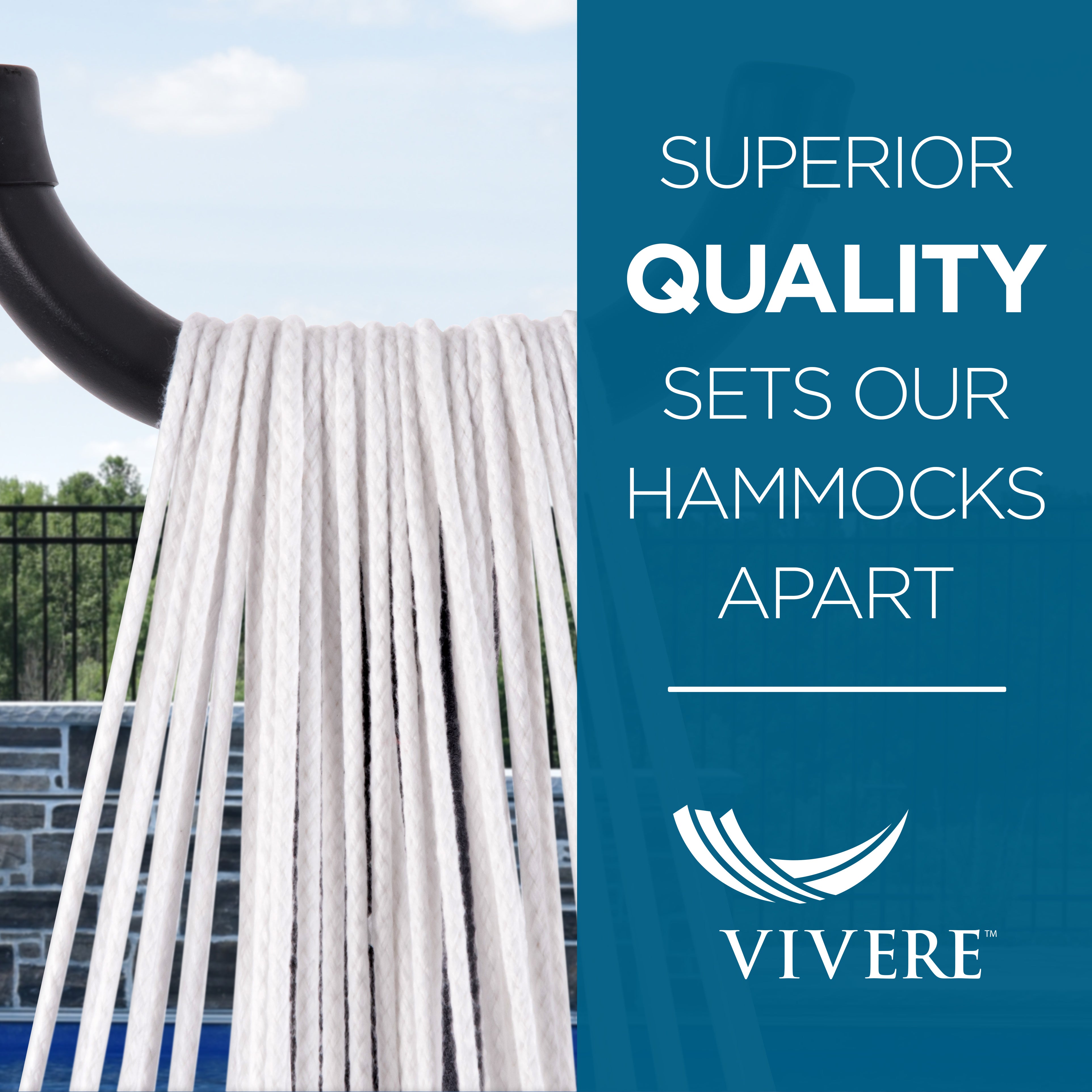 Double Polyester Hammock with Stand (280cm) - Royal Blue