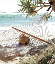 Polyester Rope Spreader Bar Hammock  - White