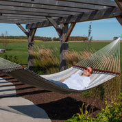 Sunbrella Quilted Spreader Bar Hammock (Double) - Dove