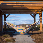 Double Cotton Hammock with Stand (250cm) - Retro