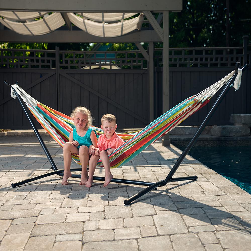 Double Polyester Hammock with Stand Ciao