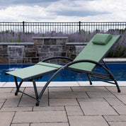 Dockside Phifer ® & Aluminum Sun Lounger - Olive Grove