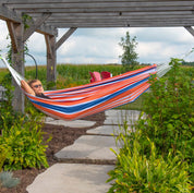 Brazilian Style Hammock - Double Orange Punch