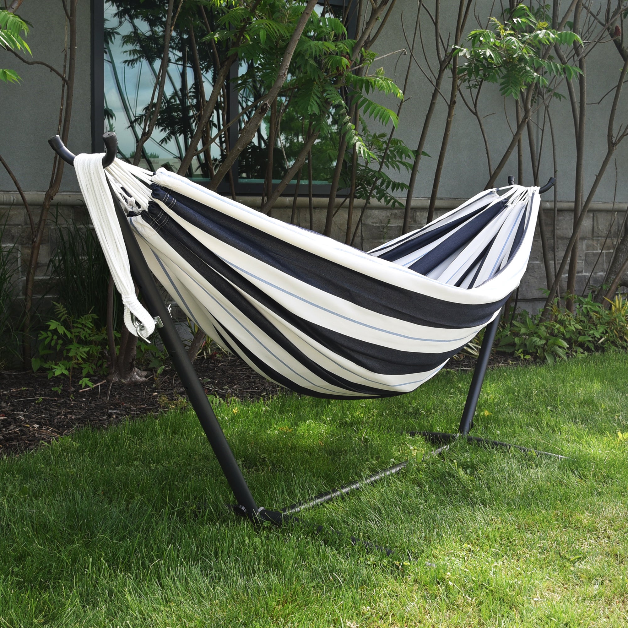 Double Sunbrella® Hammock with Stand (280cm) - Harbor