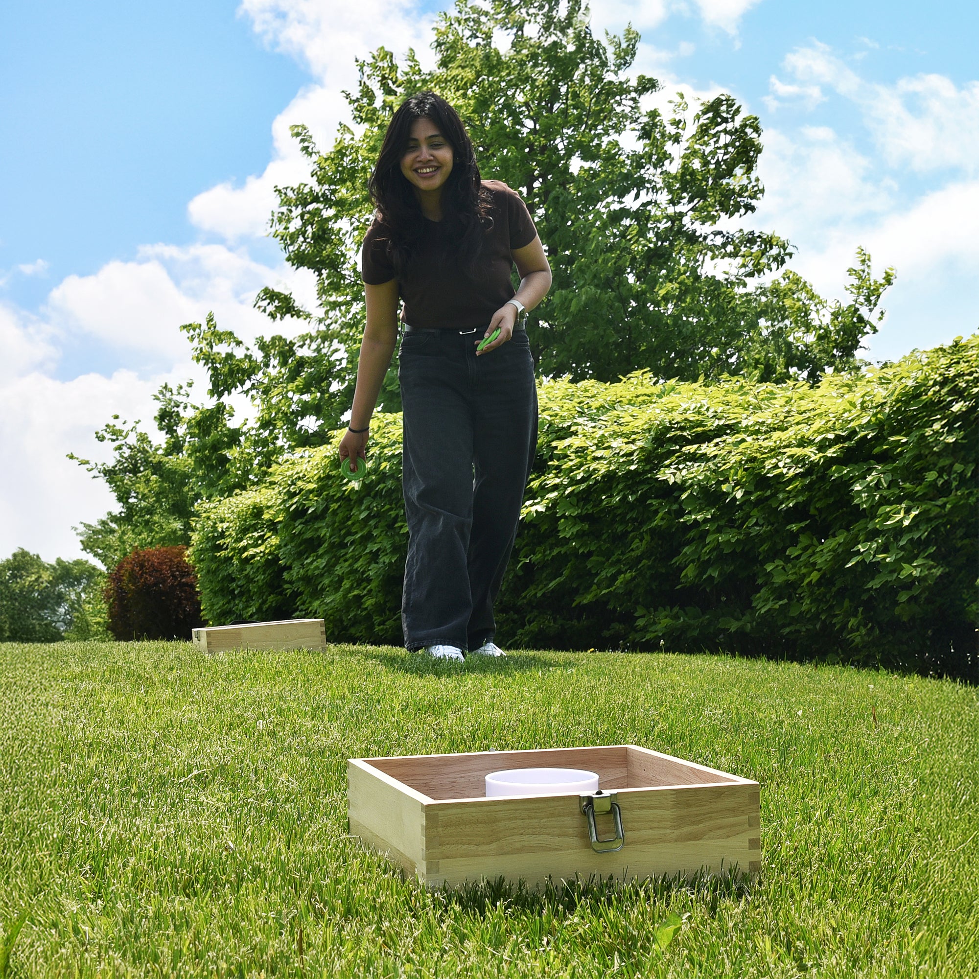 Washer Toss Tournament Edition Outdoor Game - Blue and Green