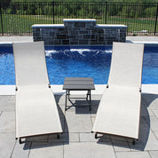 Coral Springs Phifer¬Æ & Aluminum Lounger Set (3pc) - Pearl