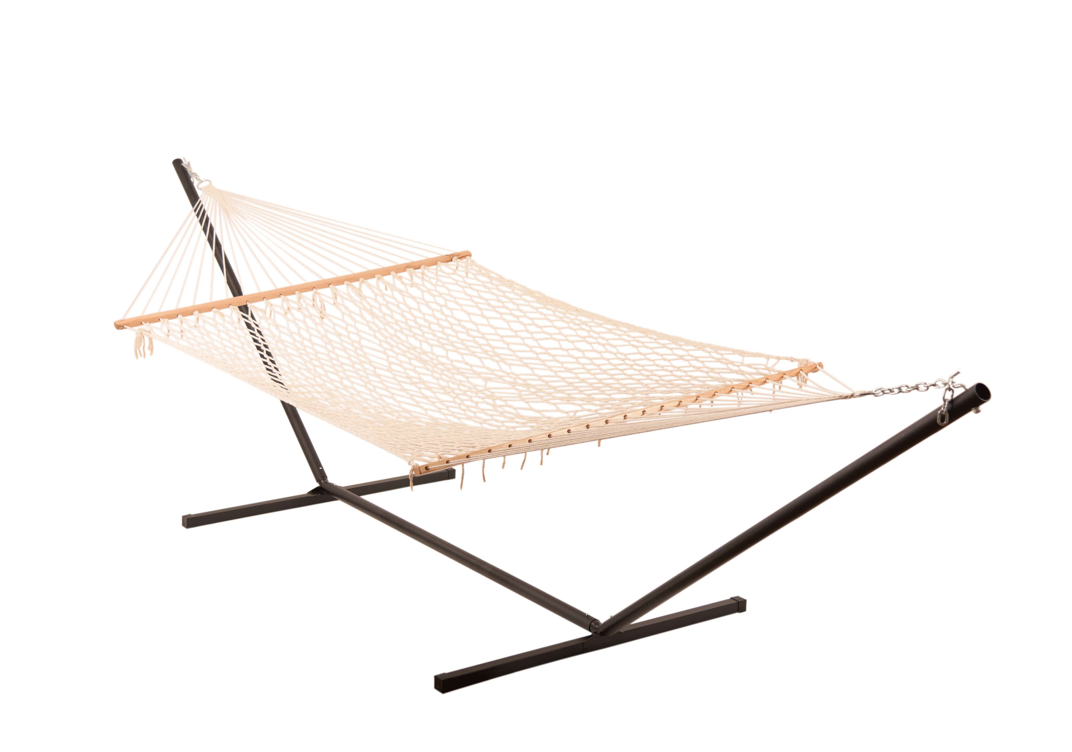Cotton Rope Spreader Bar Hammock - Natural