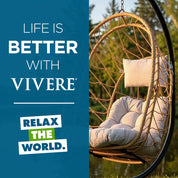 Deluxe Nest Chair with Phifer Geobella® Cushion & Steel Stand - Cappuccino