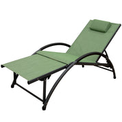 Dockside Phifer ® & Aluminum Sun Lounger - Olive Grove