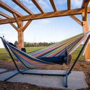 Double Cotton Hammock with Stand (250cm) - Retro
