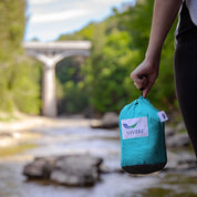 Parachute Camping Hammock - Turquoise & Chocolate