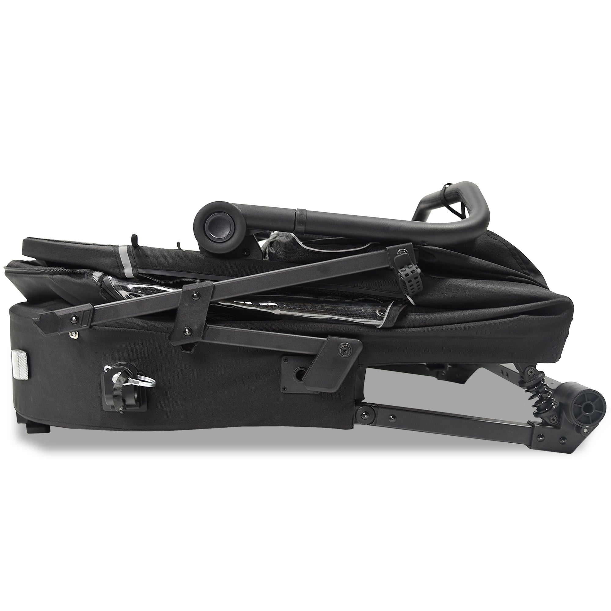 Wike Premium Suspension Children's Bike Trailer with Stroller & Jogging Kit - Black